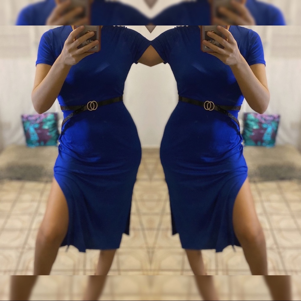 Navy dress ( exclude belt )